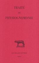 Couverture du livre « Traité de physiognomonie » de Anonyme aux éditions Belles Lettres