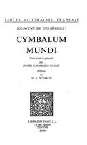 Couverture du livre « Cymbalum mundi » de Des P Riers Bonavent aux éditions Droz