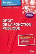 Couverture du livre « Droit de la fonction publique t.108 (2e édition) » de Delemarre M. aux éditions Vuibert