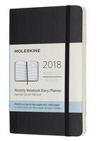 Couverture du livre « Agenda 2018 mensuel poche souple » de  aux éditions Moleskine