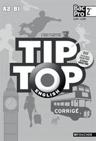 Couverture du livre « Tip-top english seconde bac pro corrige » de Annick Billaud aux éditions Foucher