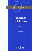 Couverture du livre « Finances Publiques » de Luc Saidj aux éditions Dalloz