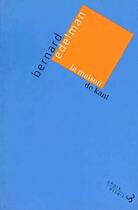 Couverture du livre « La maison de Kant » de Bernard Edelman aux éditions Christian Bourgois