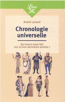 Couverture du livre « Chronologie universelle : qu'avons-nous fait ces 20 000 dernières années ? » de Andre Larane aux éditions J'ai Lu