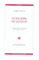 Couverture du livre « Le sourire de Léonor » de Isabel Fraga aux éditions La Difference