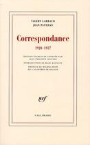Couverture du livre « Correspondance Larbaud - Paulhan (1920-1957) » de Jean Paulhan et Valery Larbaud aux éditions Gallimard