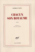 Couverture du livre « Chacun son royaume » de Georges Navel aux éditions Gallimard