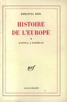 Couverture du livre « Histoire de l'europe » de Emmanuel Berl aux éditions Gallimard (patrimoine Numerise)