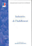 Couverture du livre « Industries de l'habillement » de  aux éditions Documentation Francaise