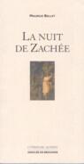 Couverture du livre « La nuit de zachee » de Maurice Bellet aux éditions Desclee De Brouwer