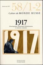 Couverture du livre « Cahiers du monde russe 58/1-2 » de  aux éditions Ehess