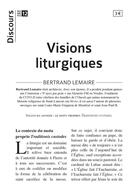Couverture du livre « Discours n 12 - visions liturgiques » de Bertrand Lemaire aux éditions Tequi