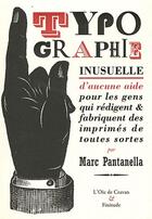 Couverture du livre « Typographie inusuelle » de Marc Pantanella aux éditions Finitude