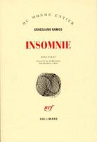 Couverture du livre « Insomnie » de Graciliano Ramos aux éditions Gallimard