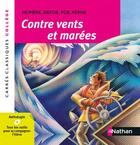 Couverture du livre « Contre vents et marées » de Edgar Allan Poe et Jules Verne et Homere et Daniel Defoe aux éditions Nathan