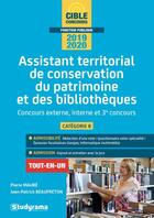 Couverture du livre « Assistant territorial de conservation du patrimoine et des bibliothèques ; concours externe, interne et 3e concours ; catégorie B ; tout-en-un (édition 2019/2020) » de Pierre Maube et Jean-Patrick Beaufreton aux éditions Studyrama