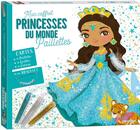 Couverture du livre « Mon coffret paillettes : princesses du monde » de Julie Camel aux éditions Play Bac