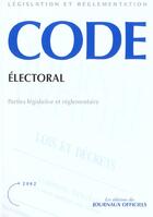 Couverture du livre « Code electoral » de  aux éditions Documentation Francaise