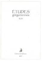 Couverture du livre « T44 - etudes gregoriennes 2017 » de  aux éditions Solesmes