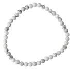 Couverture du livre « Bracelet howlite blanche perles rondes 4 mm » de  aux éditions Dg-exodif