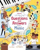 Couverture du livre « Lift-the-flap questions and answers about music » de Elisa Paganelli et Lara Bryan aux éditions Usborne