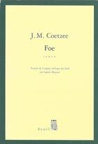 Couverture du livre « Foe » de John Maxwell Coetzee aux éditions Seuil