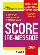 Couverture du livre « Score iae-message - 2024 - tout-en-un » de Speller/Priet/Durand aux éditions Dunod