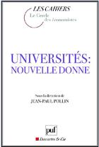 Couverture du livre « Universités : nouvelle donne » de Jean-Paul Pollin aux éditions Puf