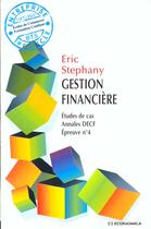 Couverture du livre « GESTION FINANCIERE » de Stephany/Eric aux éditions Economica