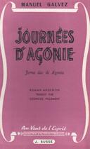 Couverture du livre « Journées d'agonie » de Manuel Galvez aux éditions Nel