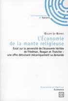 Couverture du livre « L'économie de la mante religieuse » de Gilles Le Bohec aux éditions Connaissances Et Savoirs