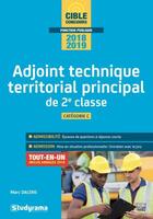 Couverture du livre « Adjoint technique territorial principal de 2e classe ; catégorie C ; tout-en-un (concours 2018/2019) » de Marc Dalens aux éditions Studyrama