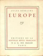 Couverture du livre « Europe » de Jules Romains aux éditions Gallimard