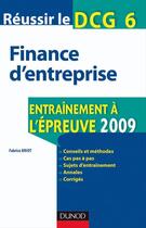 Couverture du livre « Réussir le DCG 6 ; finance entreprise » de Fabrice Briot aux éditions Dunod