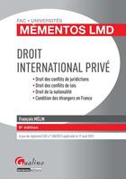 Couverture du livre « Droit international privé (6e édition) » de Francois Melin aux éditions Gualino