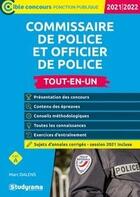 Couverture du livre « Commissaire de police et officier de police - 2021-2022 (édition 2021/2022) » de Marc Dalens aux éditions Studyrama