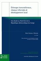 Couverture du livre « Echanges transnationaux reseaux informels et developpement local » de Kambale Mirembe Omer aux éditions Pu De Louvain