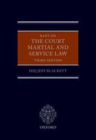 Couverture du livre « Rant on the Court Martial and Service Law » de Blackett Hhj Jeff aux éditions Oup Oxford