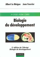 Couverture du livre « Biologie du developpement ; 5e edition » de Lemoigne aux éditions Dunod