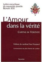 Couverture du livre « L'amour dans la vérité » de Benoit Xvi aux éditions Salvator