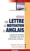 Couverture du livre « Rédiger une lettre de motivation en anglais » de Fabienne Mercier aux éditions Studyrama