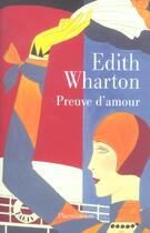 Couverture du livre « Preuve d'amour » de Edith Wharton aux éditions Flammarion