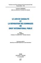 Couverture du livre « Le lien de causalité et la réparation des dommages en droit international public » de Tiphaine Demaria aux éditions Pedone