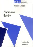 Couverture du livre « Procédures fiscales » de Lambert/Thierry aux éditions Lgdj