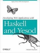 Couverture du livre « Developing Web Applications with Haskell and Yesod » de Michael Snoyman aux éditions O'reilly Media