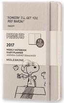 Couverture du livre « Agenda 2017 peanuts semainier carnet poche gris clair » de  aux éditions Moleskine