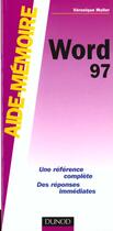 Couverture du livre « Aide Memoire Word 97 » de Philippe Moreau aux éditions Dunod