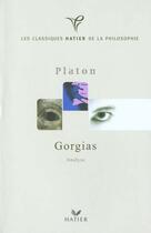Couverture du livre « Gorgias » de Platon aux éditions Hatier