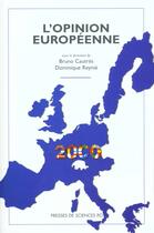 Couverture du livre « L'opinion européenne 2000 » de Bruno Cautres aux éditions Presses De Sciences Po