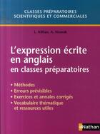 Couverture du livre « L'expression écrite en anglais en classes préparatoires ; classes préparatoires scientifiques » de Killian/Nowak aux éditions Nathan